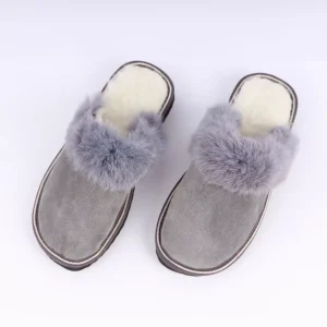 Fur-slippers-grey