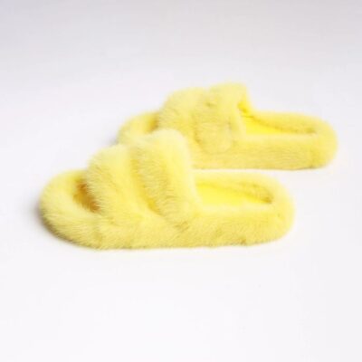 Summer fur mink yellow for women