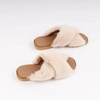 Mink flip flop sandal for women