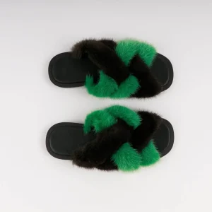 Fur slides for women